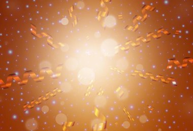 Karnaval tarzında hafif turuncu vektör şablonu. Gradyan Noel elementleri içeren bir Akıllı Çizim. Üniversitenin tanıtımı için akıllı tasarım.