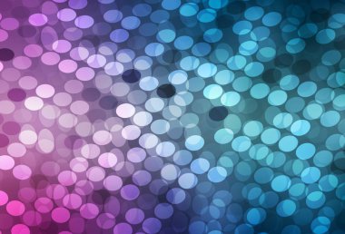 Açık mavi, diskli kırmızı vektör dokusu. Doğa tarzında bulanık halkaları olan güzel renkli çizimler. Reklamlar, broşürler için desen.