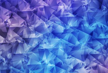 Açık pembe, mavi vektör soyut çokgen desen. Üçgenli renkli soyut çizimler. Web siteniz için yeni bir doku.