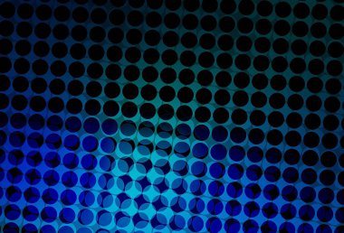 Koyu mavi, noktalı yeşil vektör arkaplan. Soyut arka planda bulanık kabarcıklar ve renkli gradyan. Güzel web siteleri için desen.