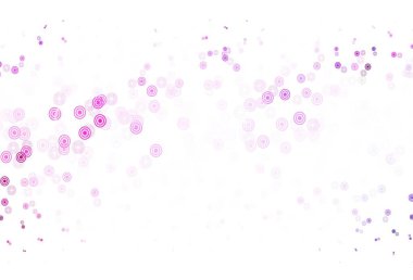 Disklerle açık pembe vektör dokusu. Renkli su damlaları olan modern soyut çizimler. Marka kitabınız için yeni şablon.