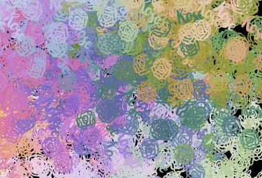 Soyut biçimlerde ışık çok renkli vektör dokusu. Renkli rastgele şekillerle modern soyut illüstrasyon. Bir cep telefonu için arka plan.