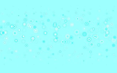 Çember şekilli açık yeşil vektör düzeni. Bulanık yağmur damlaları olan soyut bir çizim. Marka kitabınız için yeni şablon.