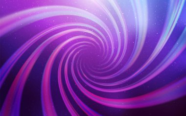 Uzay yıldızlı açık mor vektör şablonu. Renkli kozmik yıldızlı soyut çizimler. Fütürist reklamlar ve kitapçıklar için şablon.