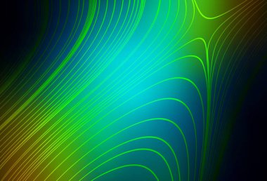 Koyu mavi, sarı vektör soyut parlak desen. Gradyan ile modern soyut çizim. Marka kitabınız için yeni biçim tasarımı.