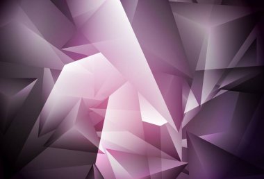 Çizgileri ve üçgenleri olan koyu pembe vektör arkaplanı. Renkli üçgenli modern soyut illüstrasyon. Bir cep telefonu için arka plan.