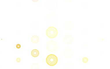 Lekeli hafif turuncu vektör arkaplanı. Soyut arka planda bulanık kabarcıklar ve renkli gradyan. Reklamlar, broşürler için desen.