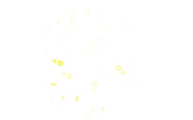 Lekeli açık sarı vektör arkaplan. Bulanık yağmur damlaları olan soyut bir çizim. Fütürist reklamlar ve kitapçıklar için şablon.