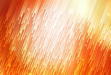 Açık kırmızı, renkli çizgileri olan sarı vektör dokusu. Renkli çubuklarla, soyut çizimler. Reklamlar, posterler, afişler için desen.