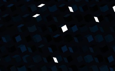 Koyu pembe, çizgileri, dikdörtgenleri olan mavi vektör düzeni. Dikdörtgenli soyut gradyan çizimi. İş ilanları, broşürler, broşürler için desen