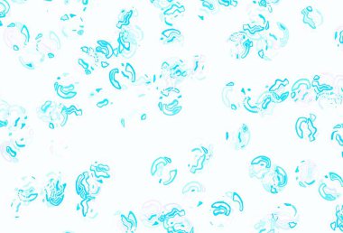 Açık pembe, köpüklü mavi vektör arkaplan. Soyut arka planda bulanık kabarcıklar ve renkli gradyan. Poster ve web siteleri için tasarım.