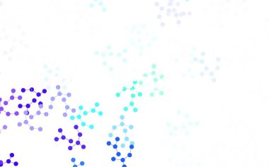 Açık mavi, yapay zeka yapısına sahip yeşil vektör şablonu. Renkli yapay zeka yapısı, eğimli çizgiler ve noktalar. Zeka ve yenilik reklamları için şablon.