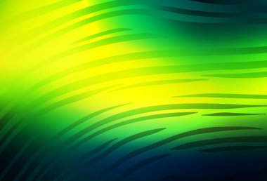 Koyu yeşil, sarı vektör parlak soyut arkaplan. Gradyan tasarımlı, soyut, ışıltılı çizimler. İşiniz için yepyeni bir tasarım..