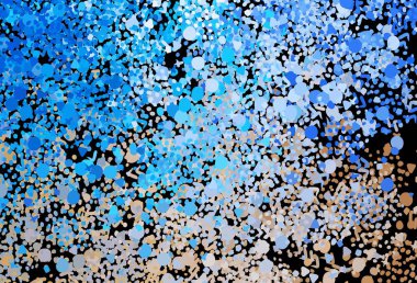 Açık mavi, rastgele şekilli sarı vektör deseni. Rastgele şekillerle soyut tarzda dekoratif tasarım. Kartvizitiniz için modern tasarım.