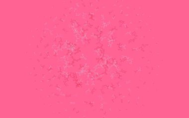 Açık Pembe, yapay zeka ağlı kırmızı vektör deseni. Yapay zekanın bağlantı ve noktalarıyla soyut illüstrasyon. Bilim için desen, geleceksel tasarımlar..