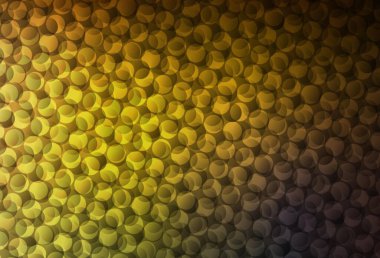 Koyu yeşil, diskli sarı vektör dokusu. Bulanık yağmur damlaları olan soyut bir çizim. Poster ve web siteleri için tasarım.