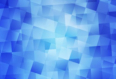 Açık mavi vektör deseni kare biçiminde. Dikdörtgenleri ve kareleri olan güzel bir çizim. İş ilanınız için akıllı tasarım.