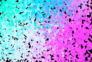 Koyu pembe, mavi vektör desenli ve çokgen. Soyut arkaplanda renkli eğimli üçgenler. İniş sayfası için modern şablon.