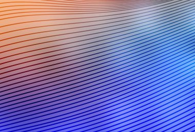 Açık mavi, bükülmüş çizgileri olan sarı vektör şablonu. Yaratıcı illüstrasyon, yarım tonlu ve eğimli. İş tasarımınız için şablon.