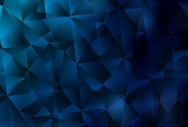 Koyu mavi vektör çokgen arkaplan. Origami stilinde gradyan ile yaratıcı geometrik illüstrasyon. Web siteniz için yeni bir doku.
