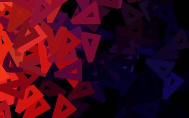 Koyu pembe, kırmızı vektör düzeni çizgiler, üçgenler. Üçgen şekilli ışıltılı soyut çizimler. İşiniz için en iyi akıllı tasarım.