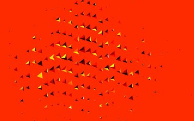 Üçgenli koyu turuncu vektör arkaplan. Soyut üçgenli dekoratif tasarım. Kartvizitiniz için modern tasarım.