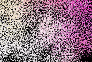 Koyu pembe, tekrarlanan çubuklu sarı vektör şablonu. Bulanık arkaplanda gradyanı olan çizgiler. Reklam, kitapçıklar, broşürler için desen.