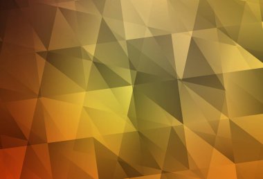 Light Orange vektörü soyut çokgen şablonu. Soyut ve üçgenli renkli çizimler. Marka kitabınız için yeni şablon.