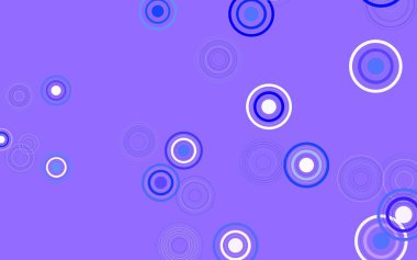 Küreli açık mor vektör deseni. Parlak renkli soyut çemberlerin olduğu bir resim. Duvar kağıtlarının dokusu için desen.