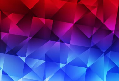 Açık mavi, kırmızı vektör eğimli üçgen dokusu. Zarif üçgenleri olan soyut çizimler. İşiniz için en iyi üçgen tasarım.