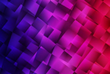 Koyu mor, eşkenar dörtgenli pembe vektör şablonu. Dikdörtgenleri ve kareleri olan güzel bir çizim. Şablon bir arkaplan olarak kullanılabilir.