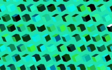 Eşkenar dörtgenli koyu yeşil vektör şablonu. Soyut arkaplanda dikdörtgenler ve renkli gradyanlar. Reklamlar için desen.