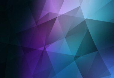 Koyu pembe, mavi vektör düşük polimerli doku. Gradyanı olan zarif parlak çokgen çizimi. Marka kitabınız için yeni şablon.