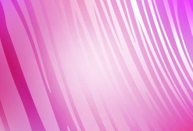 Eğri çizgileri olan açık pembe vektör düzeni. Soyut ve gradyan renkte renkli çizimler. Posterler ve afişler için iş tasarımı.