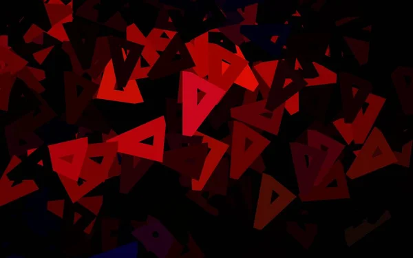 ダークピンク 三角形の赤いベクトルテンプレート カラフルな三角形のセットでイラスト 壁紙のためのエレガントなデザイン — ストックベクタ