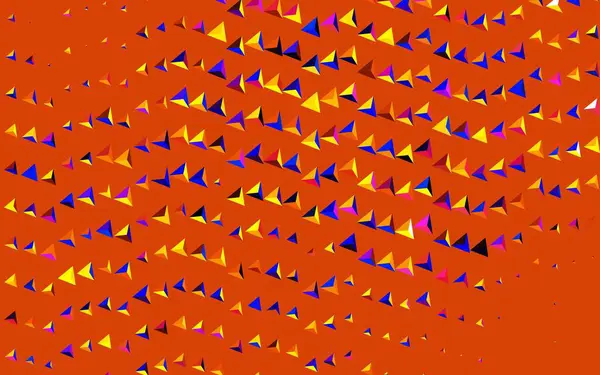 Dunkelblaues Rotes Vektorlayout Mit Linien Dreiecken Illustration Mit Einer Reihe — Stockvektor