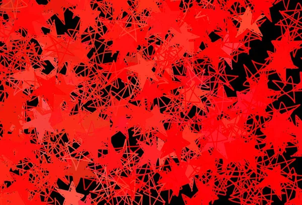 Dunkelroter Vektorhintergrund Mit Schönen Schneeflocken Sternen Moderne Geometrisch Abstrakte Illustration — Stockvektor