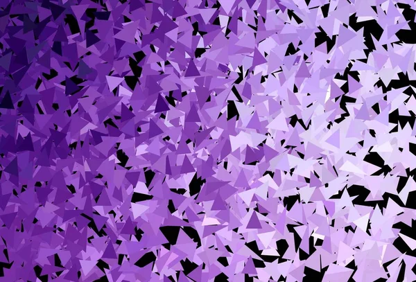 Dark Purple Plantilla Vectorial Rosa Con Cristales Triángulos Gradiente Abstracto — Vector de stock