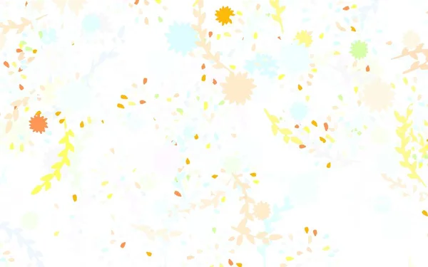 Světle Modrá Žlutá Vektorová Elegantní Tapeta Květinami Abstraktní Ilustrace Květinami — Stockový vektor