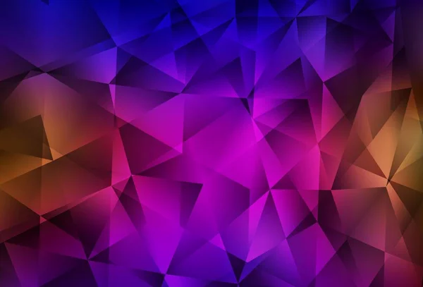Modèle Mosaïque Triangle Vectoriel Bleu Foncé Rouge Illustration Colorée Dans — Image vectorielle