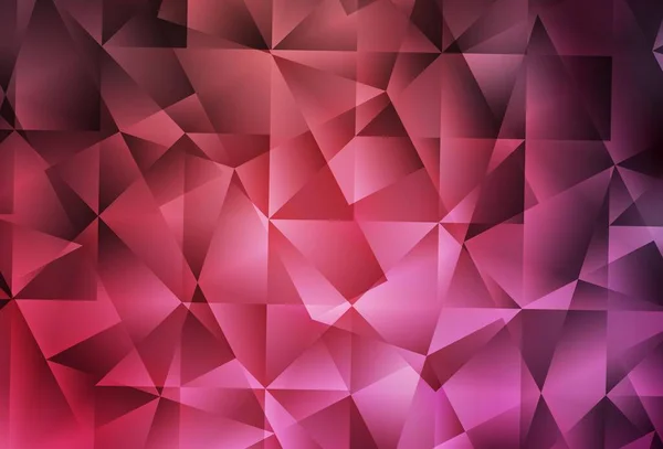 Modèle Mosaïque Triangle Vectoriel Rose Clair Rouge Échantillon Aux Formes — Image vectorielle