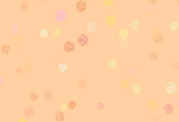 Mise Page Vectorielle Orange Clair Avec Des Flocons Neige Lumineux — Image vectorielle