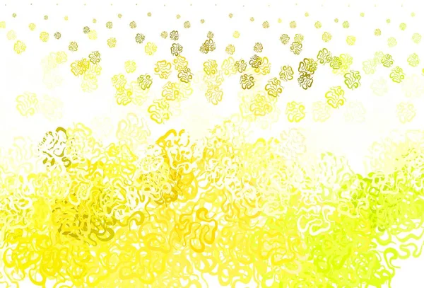 Vert Clair Motif Vectoriel Jaune Avec Des Formes Aléatoires Illustration — Image vectorielle