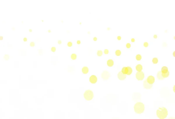 Světle Žluté Vektorové Pozadí Tečkami Moderní Abstraktní Ilustrace Barevnými Kapkami — Stockový vektor