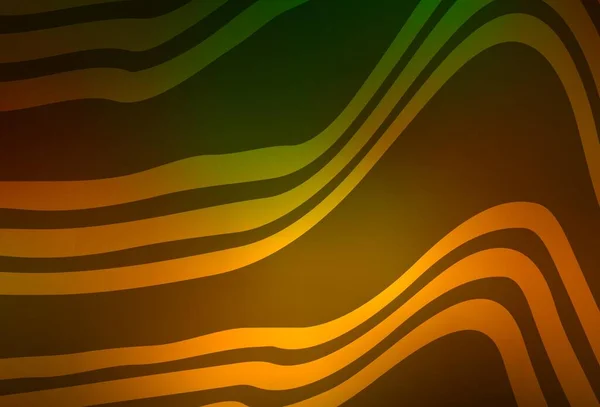Σκούρο Πράσινο Κίτρινο Διανυσματικό Πρότυπο Ρυτίδες Πολύχρωμη Απεικόνιση Αφηρημένο Στυλ — Διανυσματικό Αρχείο