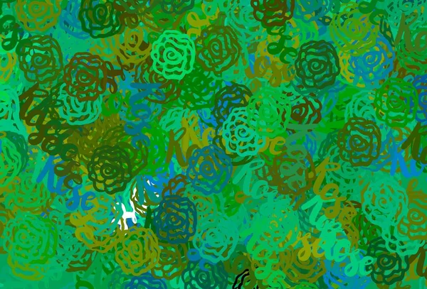 Texture Vectorielle Bleu Clair Jaune Avec Des Formes Abstraites Illustration — Image vectorielle