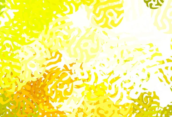 Hellgrüne Gelbe Vektortextur Mit Abstrakten Formen Bunte Chaotische Formen Mit — Stockvektor