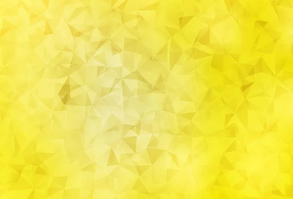 Světle Žlutá Vektorová Abstraktní Polygonální Šablona Elegantní Světlá Polygonální Ilustrace — Stockový vektor
