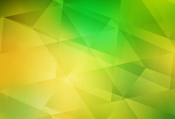 Светло Зеленый Желтый Вектор Блестящие Абстрактные Иллюстрации Элегантными Треугольниками Треугольный — стоковый вектор