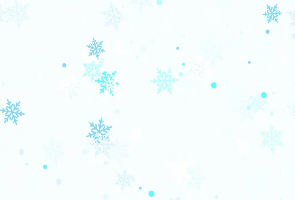 Patrón Vectorial Multicolor Claro Con Copos Nieve Navidad Ilustración Abstracta — Archivo Imágenes Vectoriales